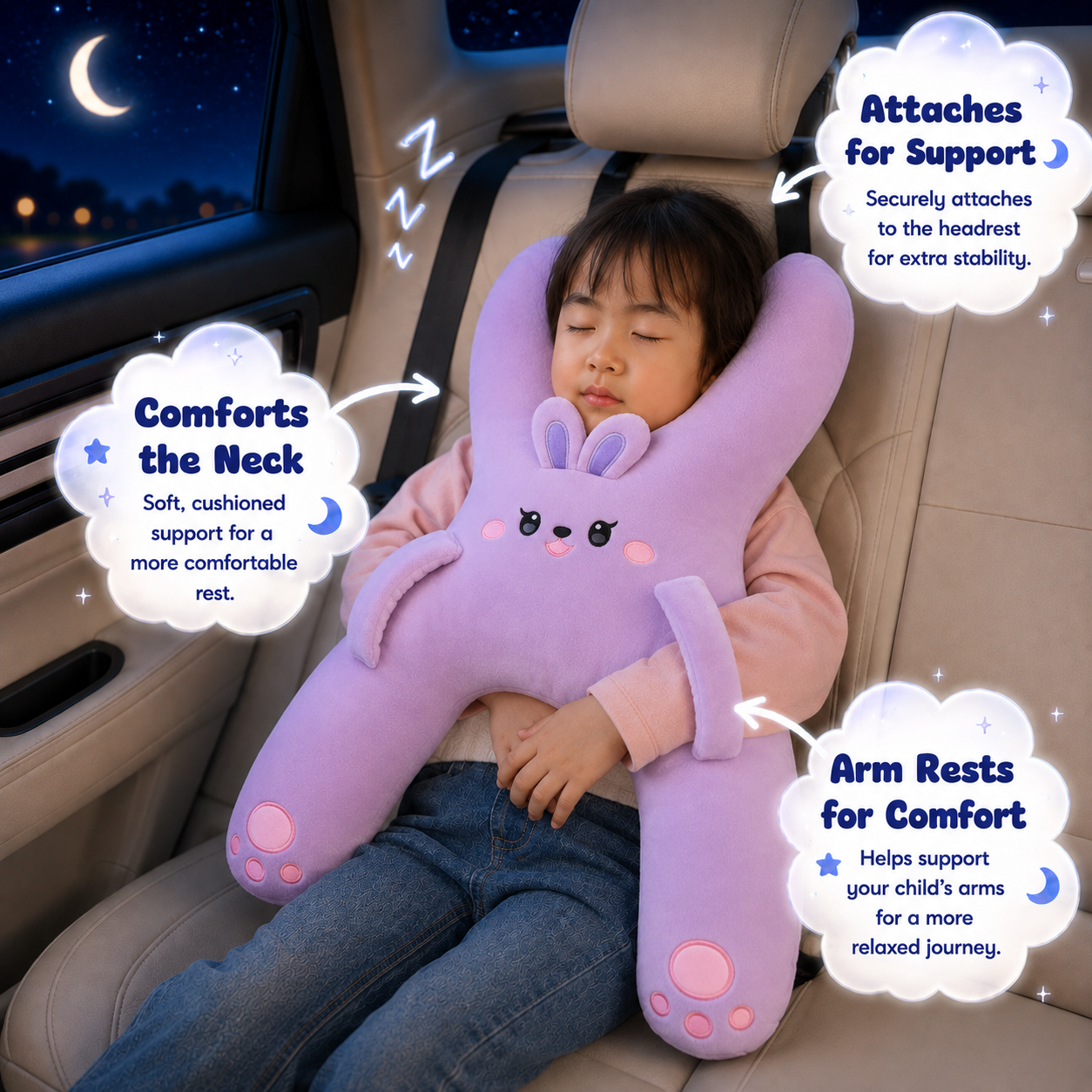 SnugBudz™ Kids Travel Companion Pillow